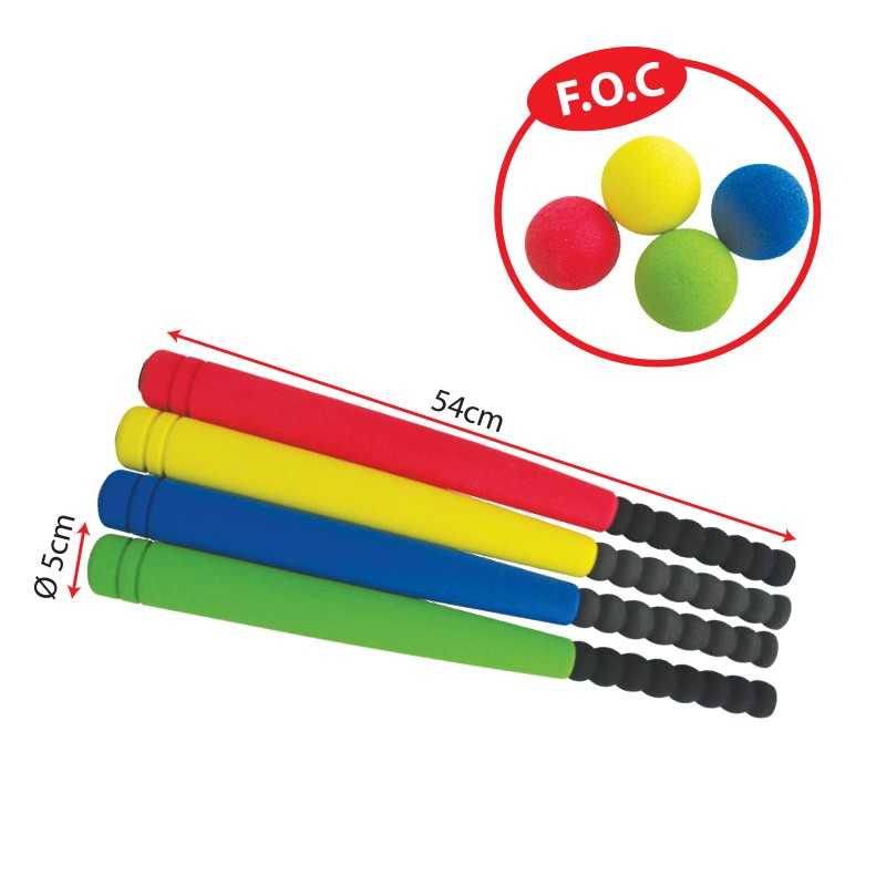 Baseball Bat - PJ0186 EVA Rubber Foam 8pcs MZ