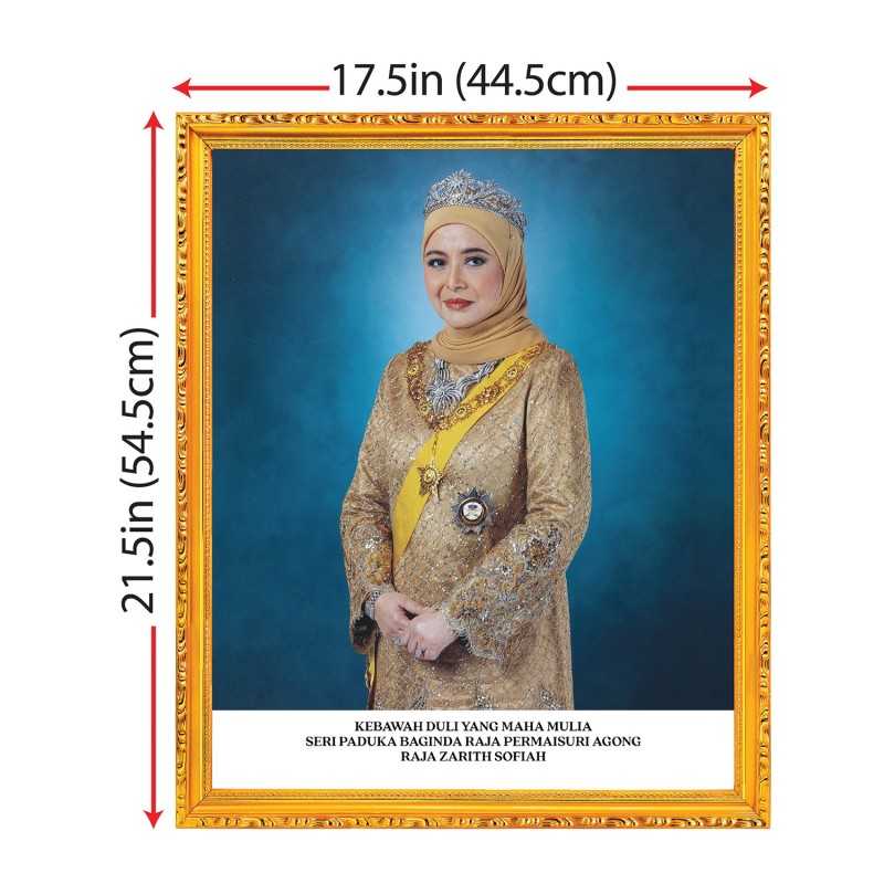 Potret +Frame - DYMM Agong Dan PermaisuriBanner Bunga Raya (Hibiscus Cloth Banner)   1 Gulung Saiz : (L) 20 x (H) 1.1 meter Material : Pongee MZ