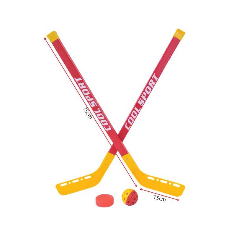 Hockey / Floorball Stick - Plastic PJ0217 (2 Stick, 1 Ball, 1 Puck) MZ