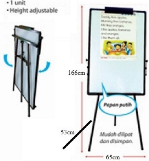 Tripod Whiteboard Flipchart - PSPS0131 MZ
