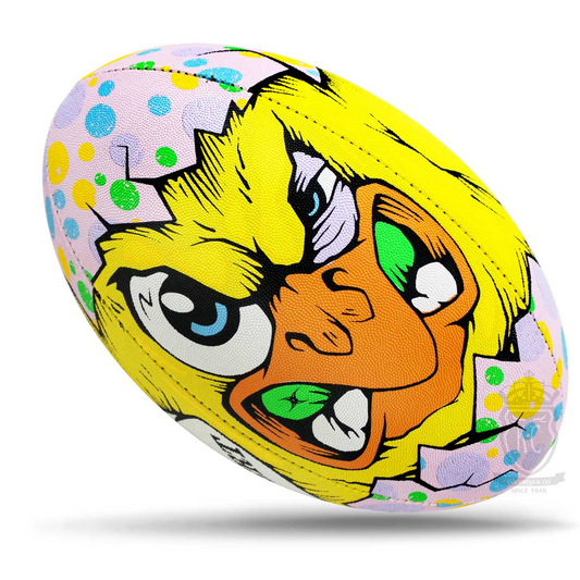 Rugby Ball Size 5 - Gilbert Angry Chicken KQ