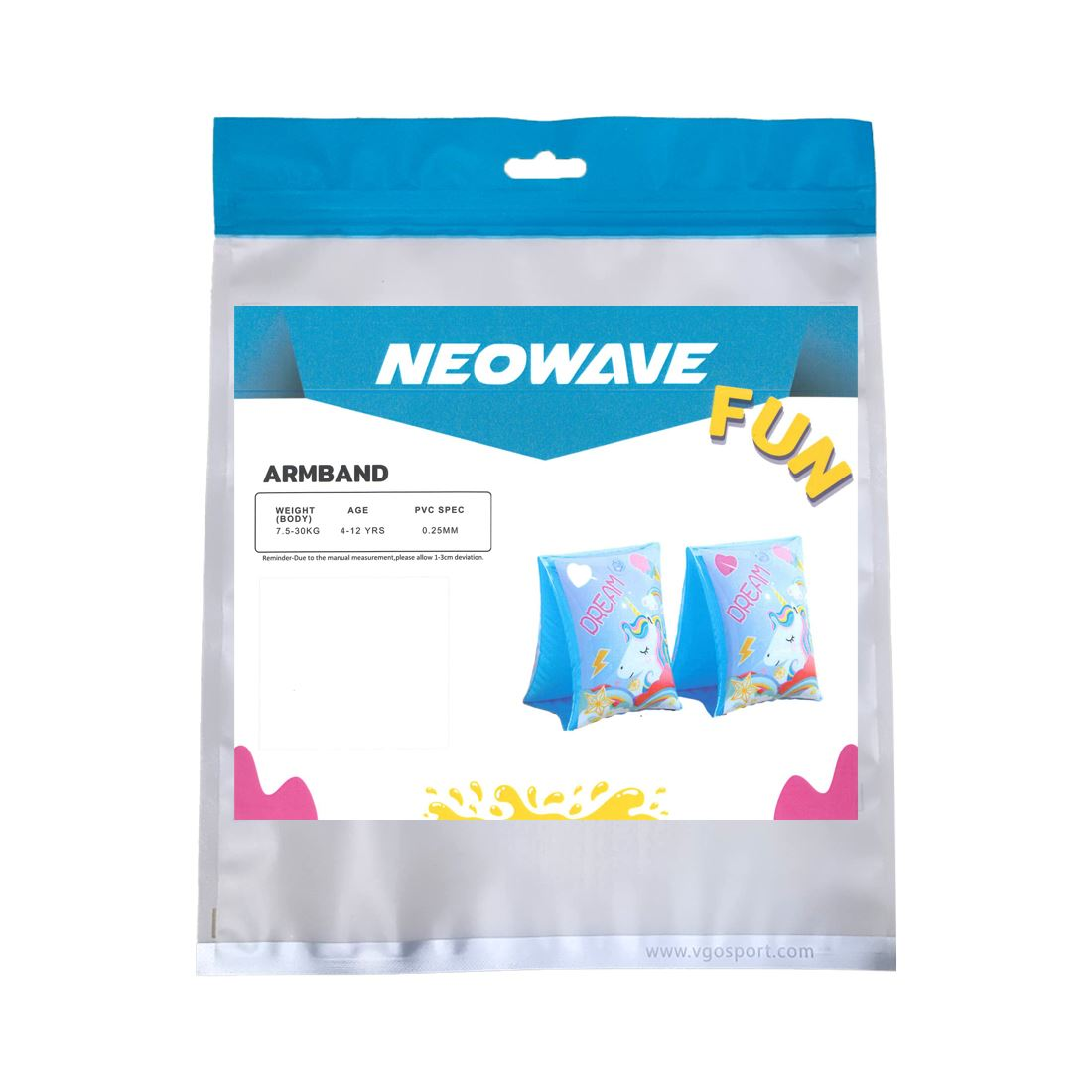 Swim Arm Band - Neowave Inflatable (4-12 YR)