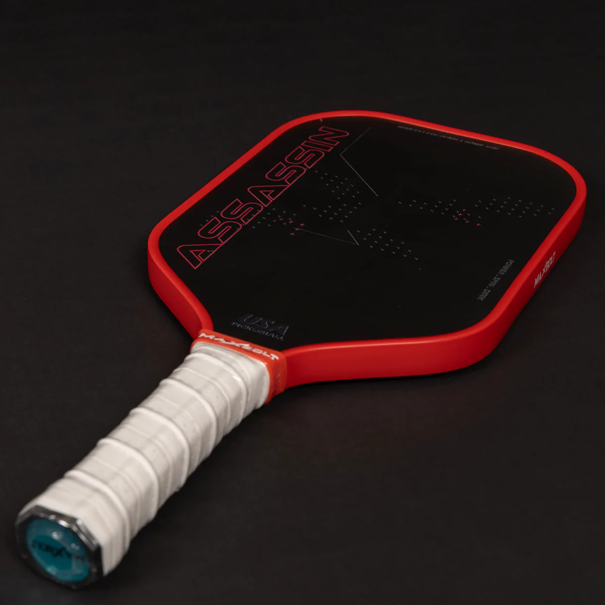 Pickleball Paddle Fiberglass - Maxbolt ASSASSIN (Free 2pcs Ball + Grip + Edge Guard + Slim Bag) PQ