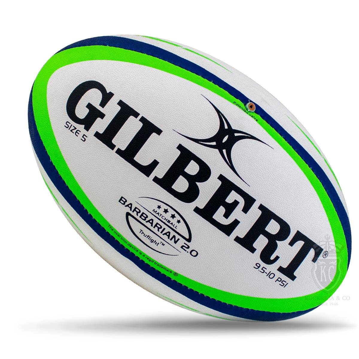 Rugby Ball Size 5 - Gilbert Barbarian 2.0 Match KQ