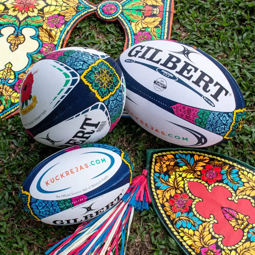 Rugby Ball Size 5 - Gilbert Barbarian 2.0 Wau Bulan KQ
