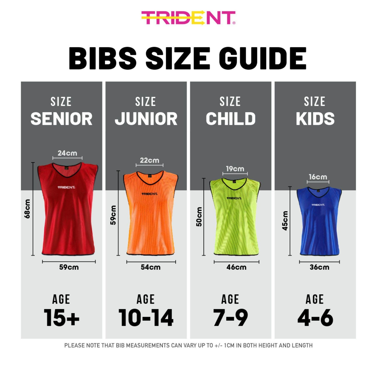 Training Bib - Trident Mesh (Senior/Junior/Child/Kids) KQ