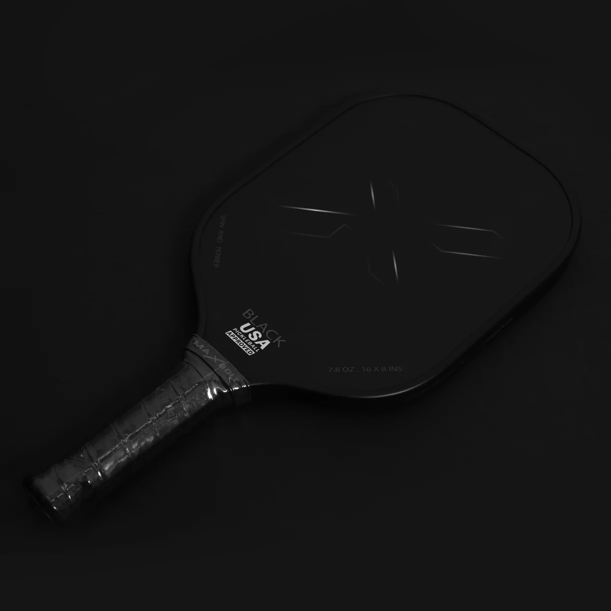 Pickleball Paddle (Carbon Fiber) - Maxbolt BLACK (USAPA) (Free 5pcs Ball) PQ