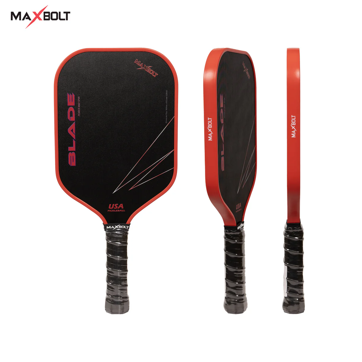 Pickleball Paddle Fiberglass - Maxbolt BLADE (Free 2pcs Ball + Grip + Edge Guard + Slim Bag) PQ
