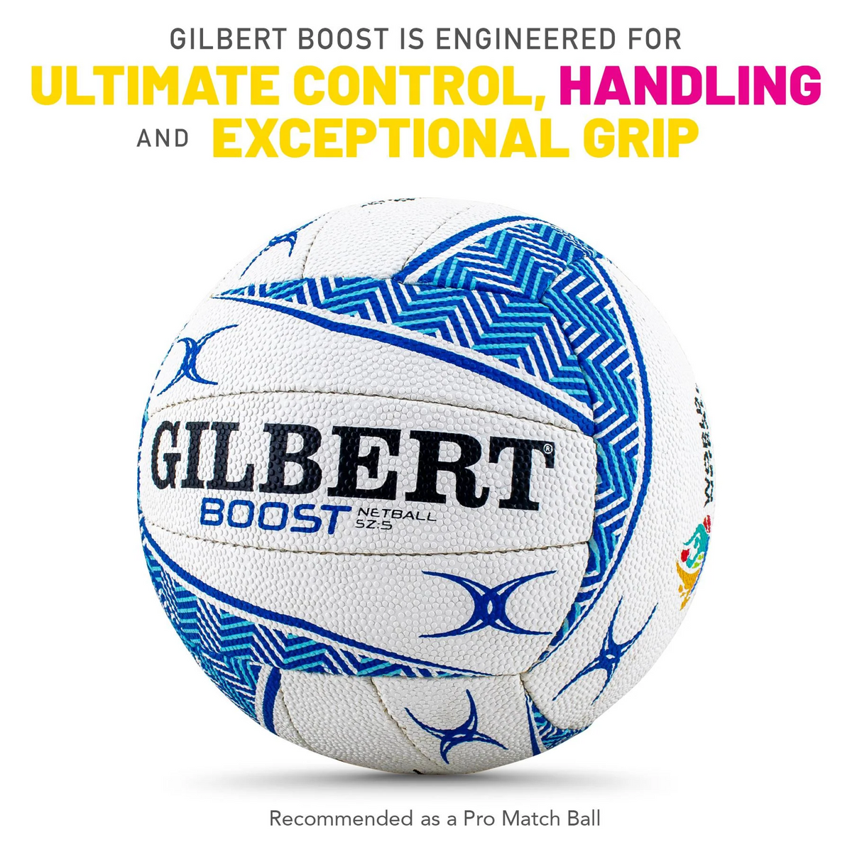 Netball Ball Size 5  - Gilbert Boost Pro KQ