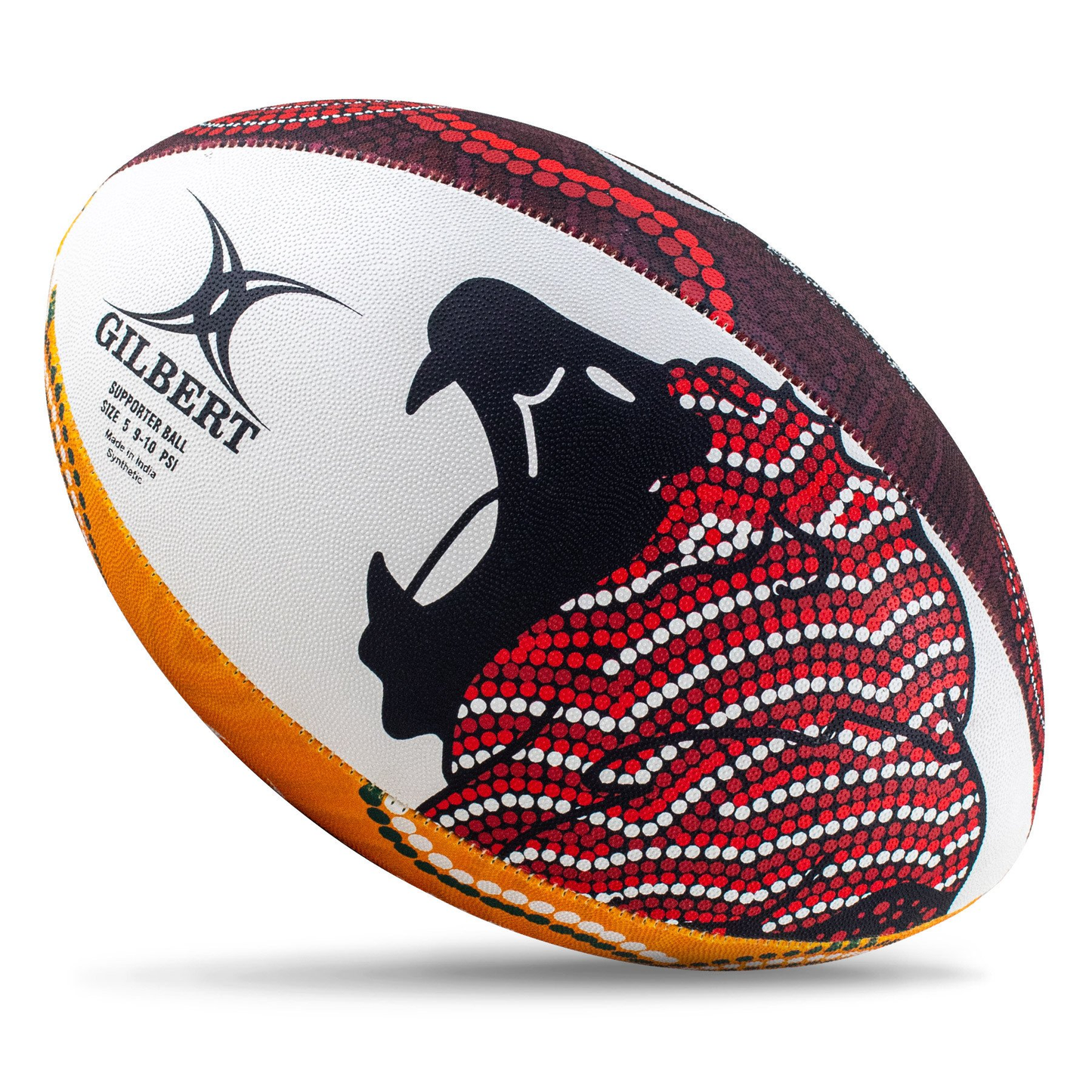 Rugby Ball Size 5 - Gilbert British Irish Lions KQ