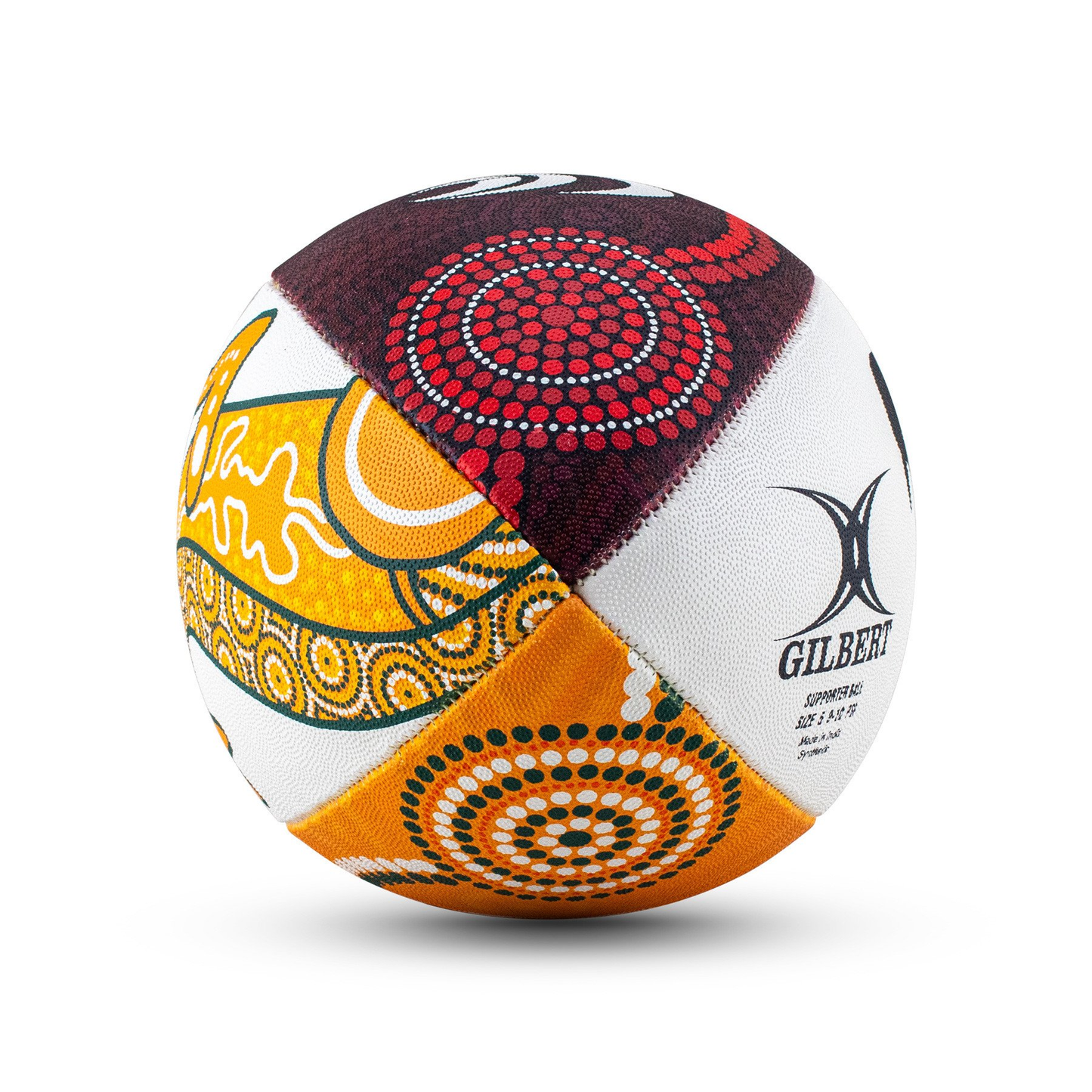Rugby Ball Size 5 - Gilbert British Irish Lions KQ