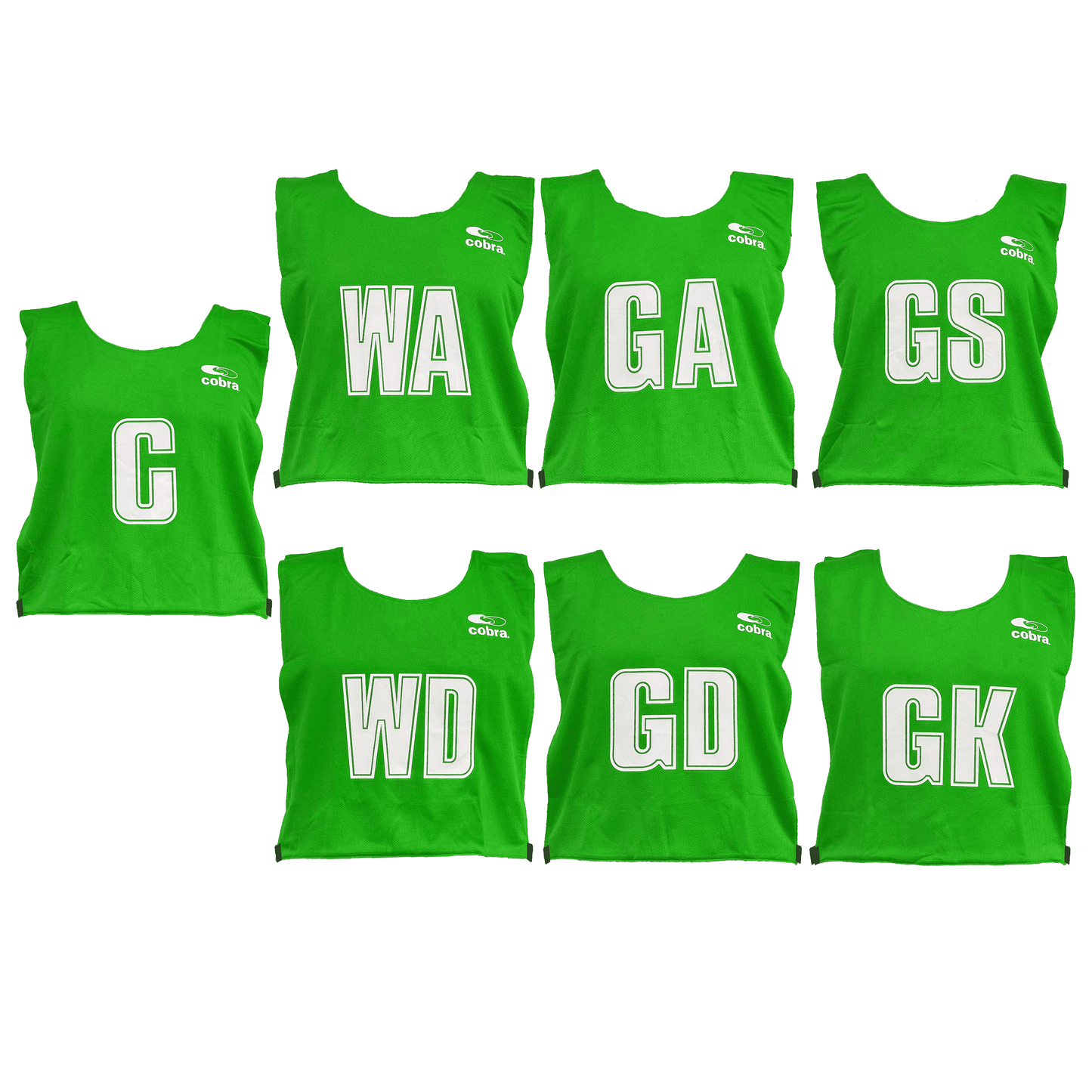 Netball Bibs Set - Cobra Mesh 1 Sided (Junior/Senior) CQ