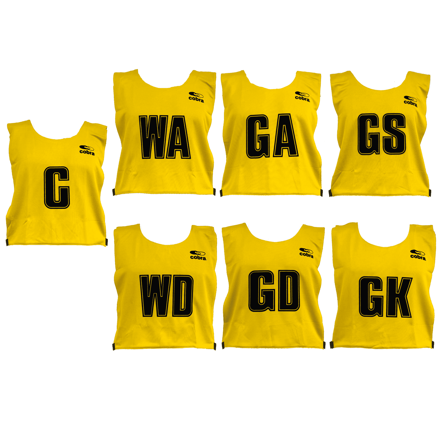 Netball Bibs Set - Cobra Mesh 1 Sided (Junior/Senior) CQ