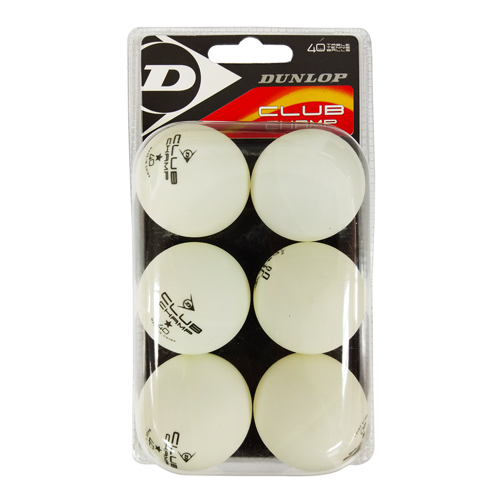 Table Tennis Balls - Dunlop CLUB Champ (6pcs) CQ