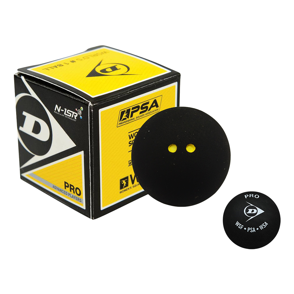 Squash Ball - Dunlop Pro (2 Dots Yellow) CQ YZ