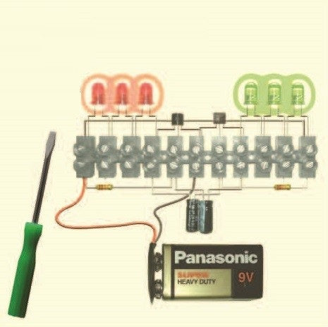Projek Pengerlip Elektronik (6 LED) 40pcs Tahun 6 - ELE050 PZ