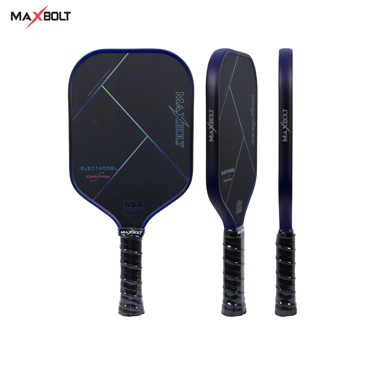 Pickleball Paddle (Carbon Fiber) - Maxbolt ELECTROGEL (USAPA) (Free 5pcs Ball) PQ