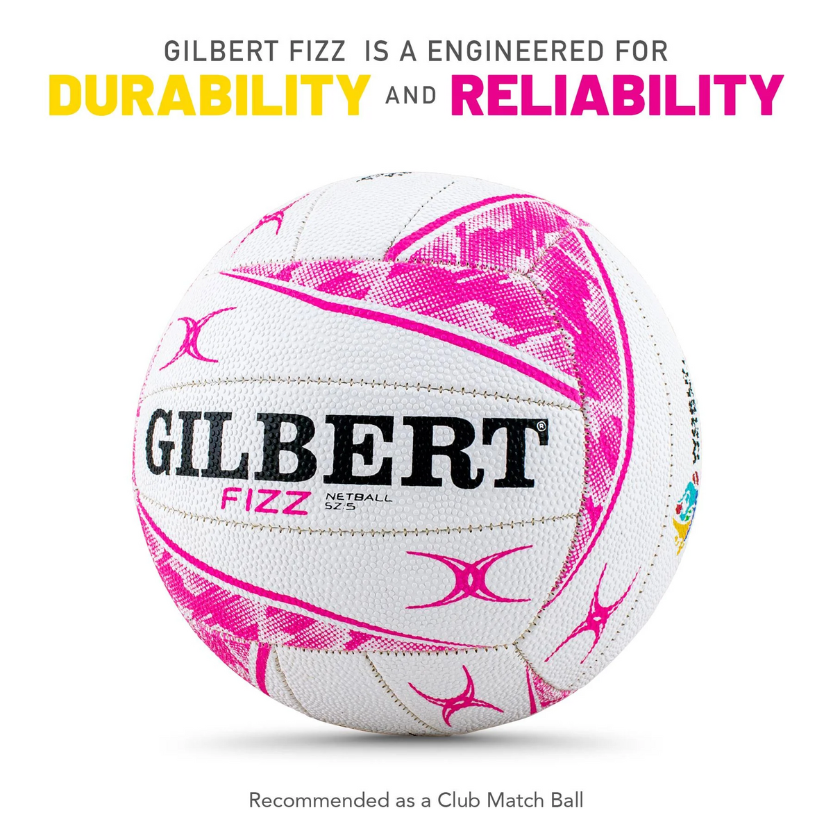 Netball Ball Size 5 - Gilbert Fizz Match KQ