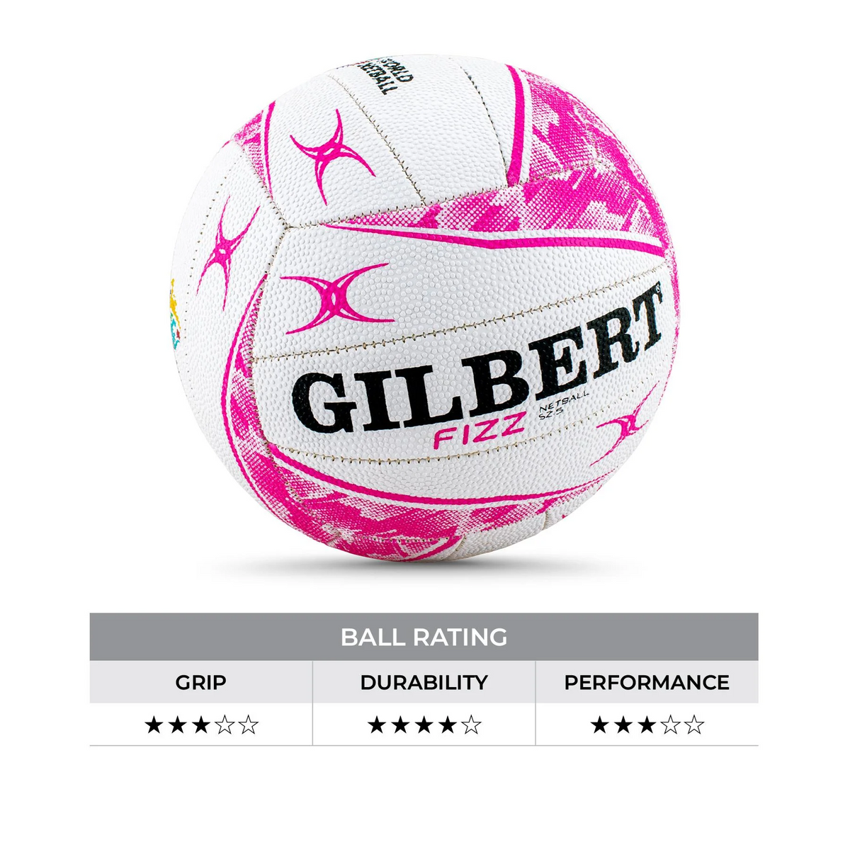 Netball Ball Size 5 - Gilbert Fizz Match KQ