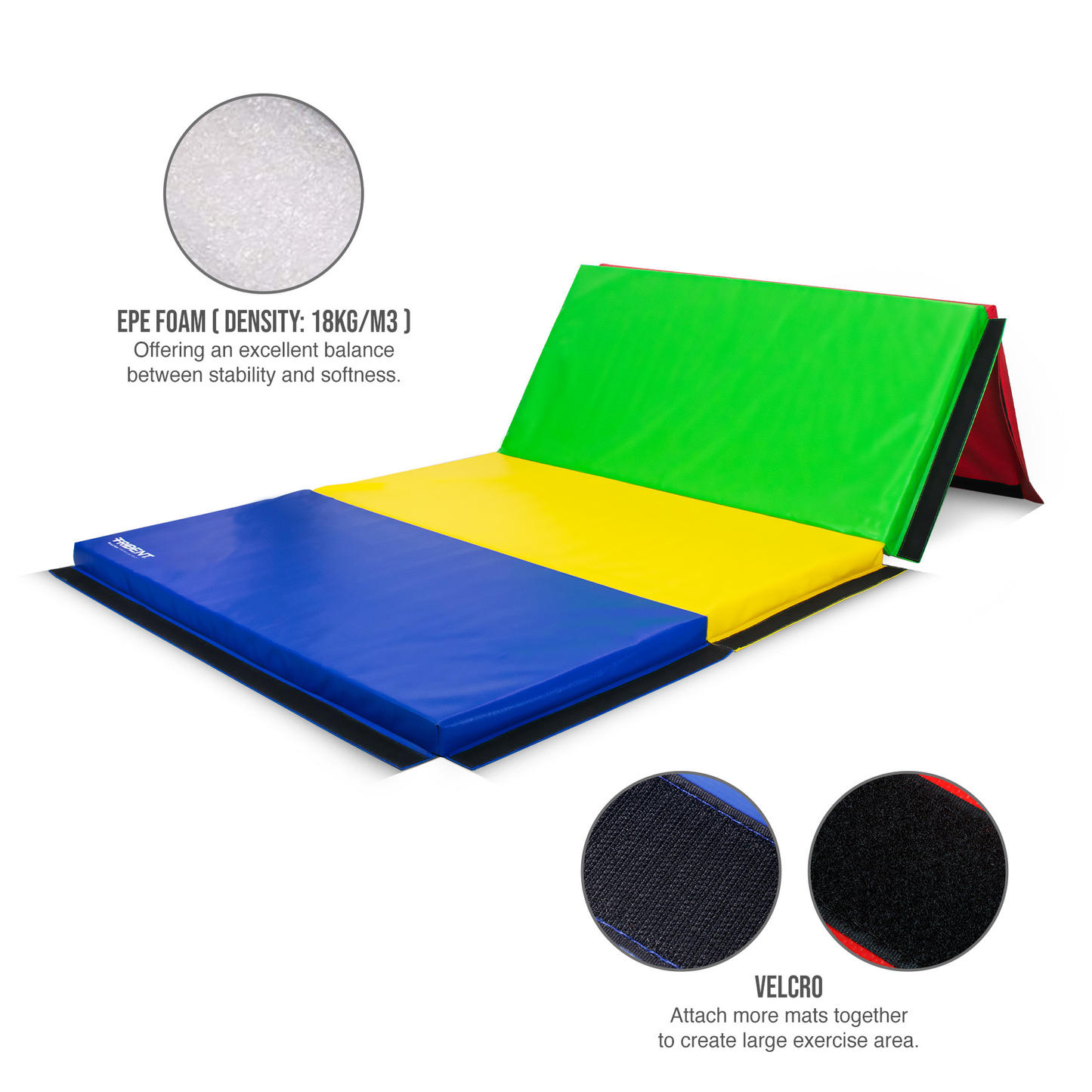 Gymnastic Folding Mat - Trident (244cm x 122cm x 5cm) KQ