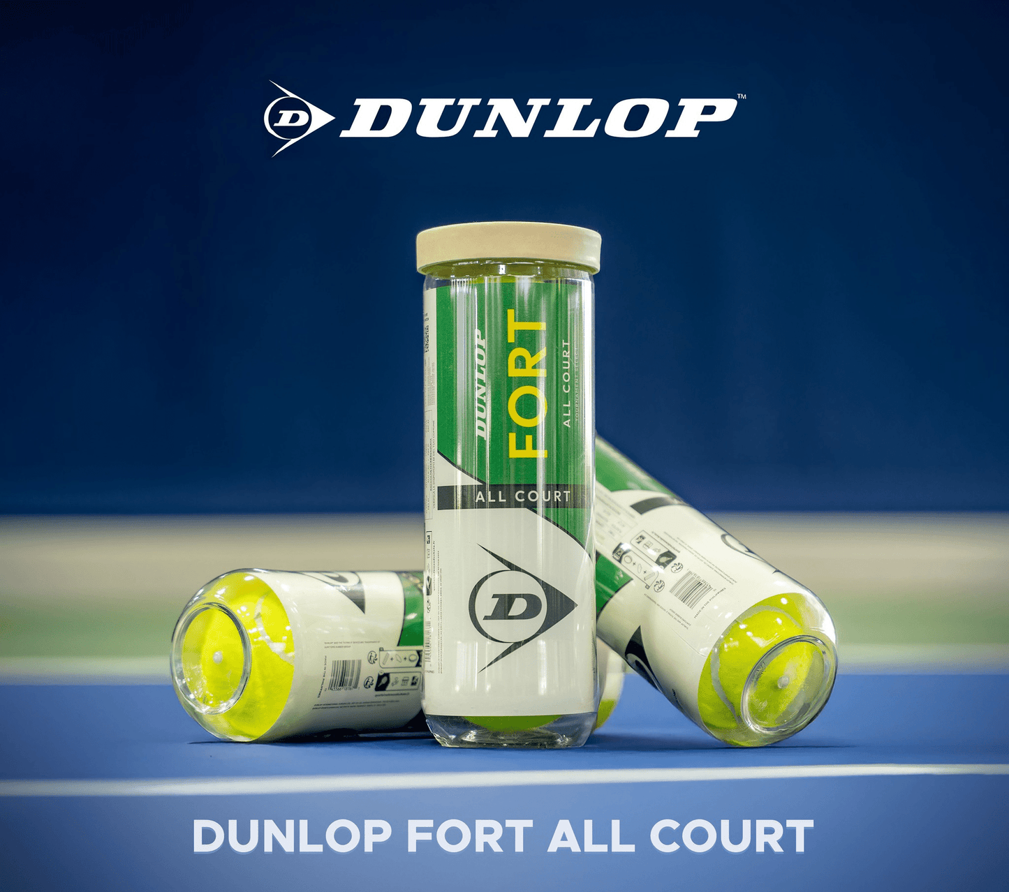 Tennis Ball - Dunlop Fort All Court (ITF) (3 Balls) YZ CQ