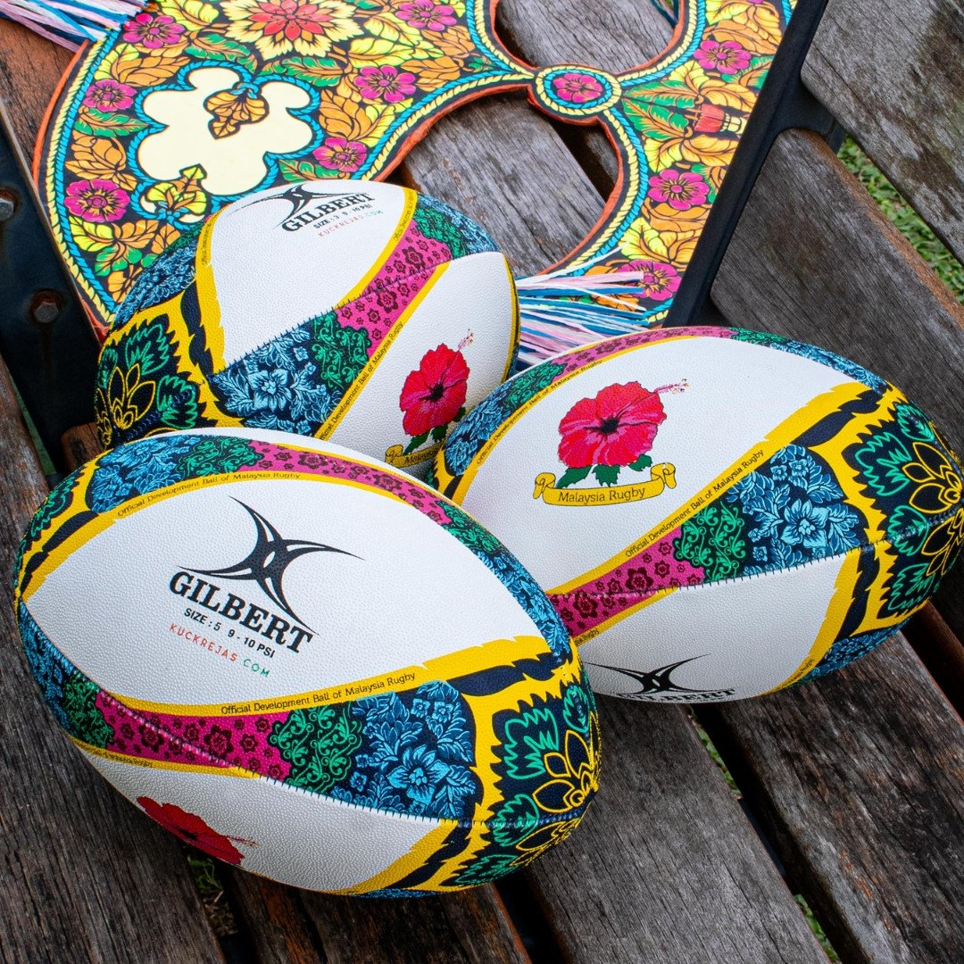 Rugby Ball Size 3/4/5 - Gilbert GTR3000 Wau Bulan KQ