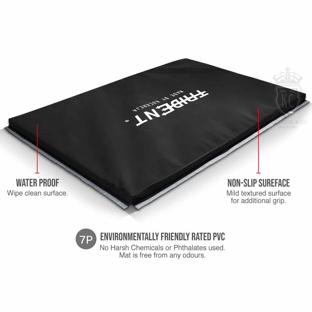 Gym Mat + Velcro - Trident Master (180cm x 120cm) KQ