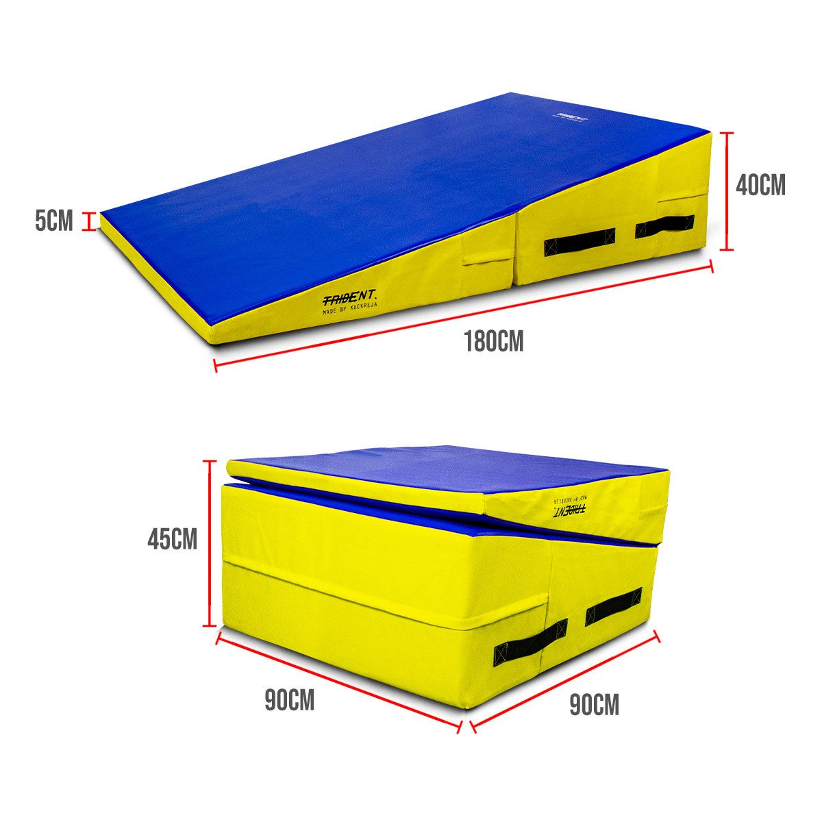 Incline Mat - Trident Milestone Medium (180 x 90 x 40 x 5cm) KQ