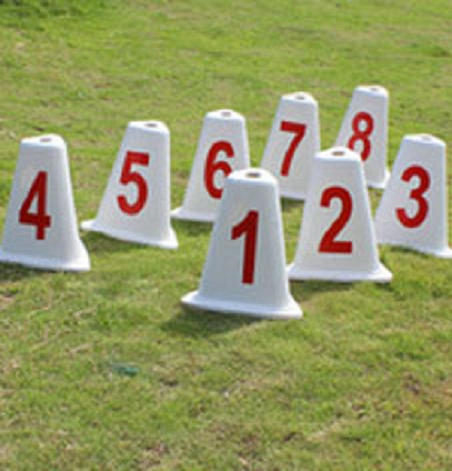 Lane Marker Cones Numbered - 3 sided (Set of 8) ITSP181 DQ