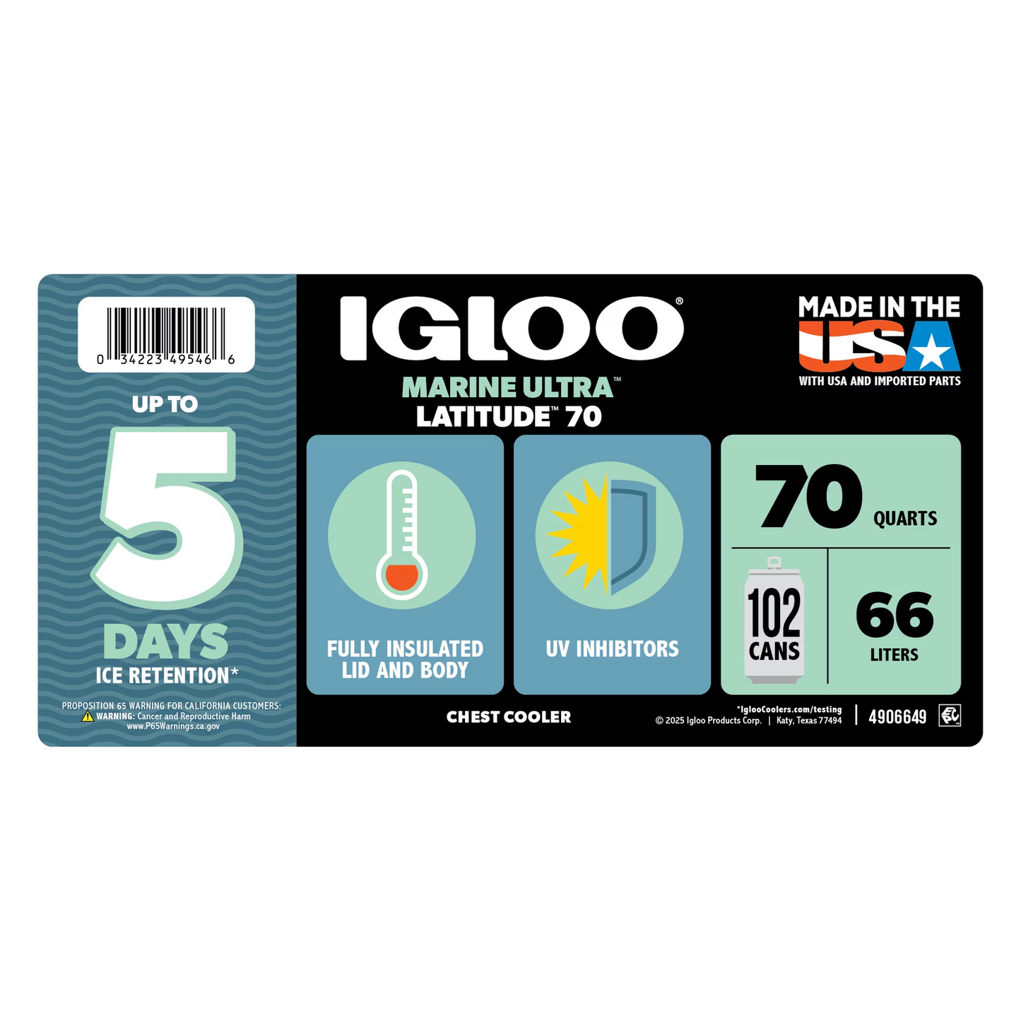 Cooler Box - Igloo Latitude Marine Ultra 70QT (66L) UQ