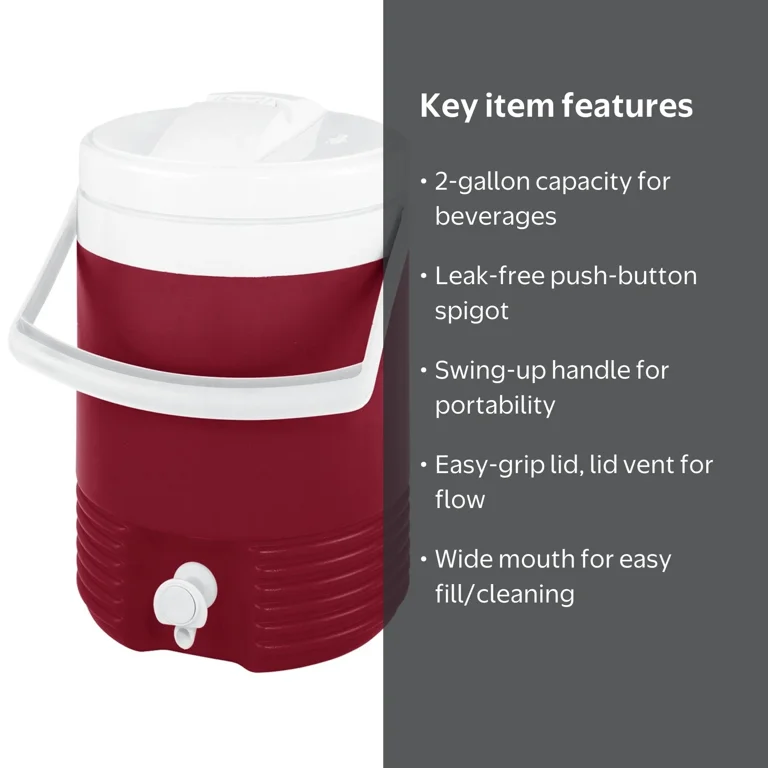 Cooler Jug - Igloo Legend (2 Gallon / 7.6L) Red UQ