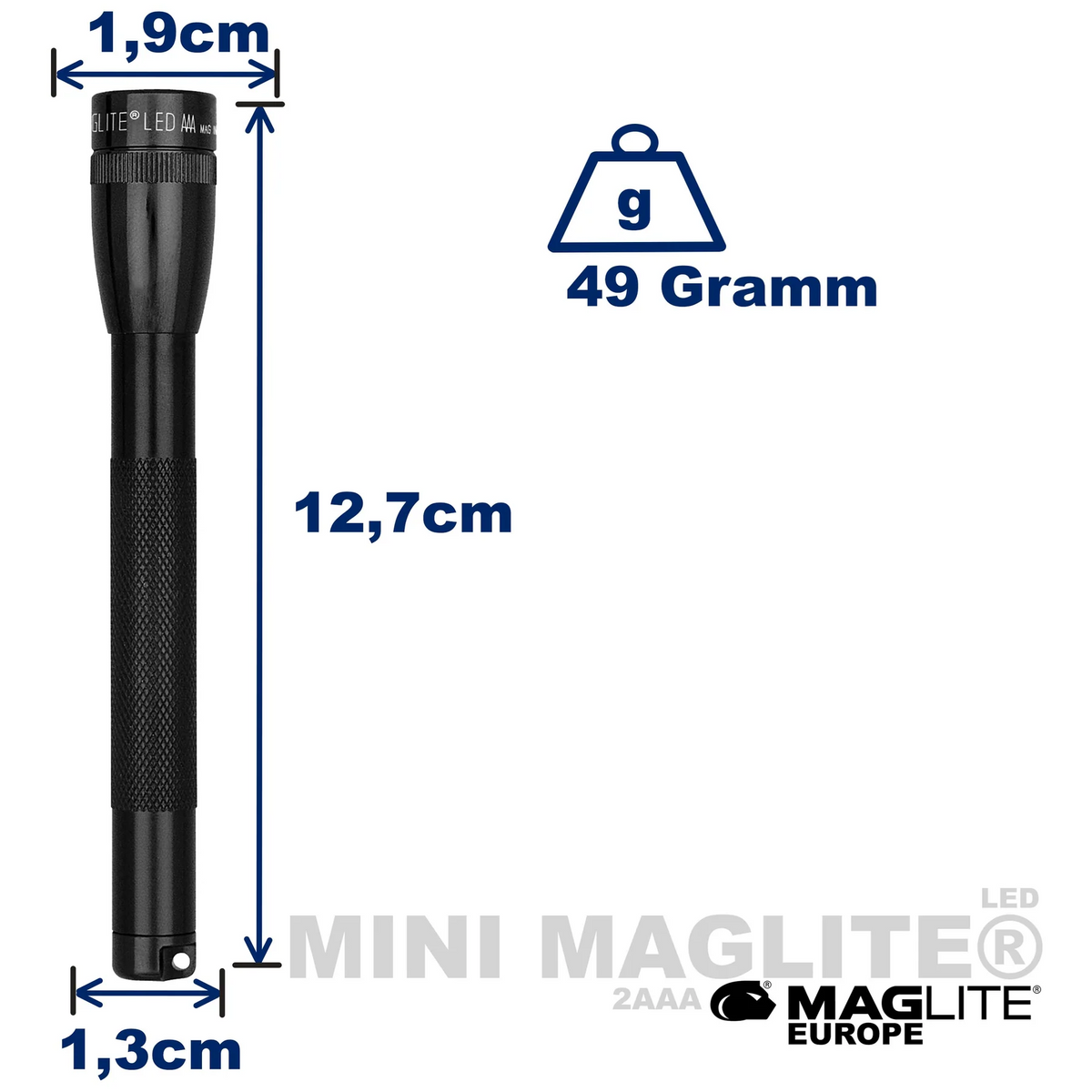 Mini Flashlight LED - Maglite (AAAx2) UQ