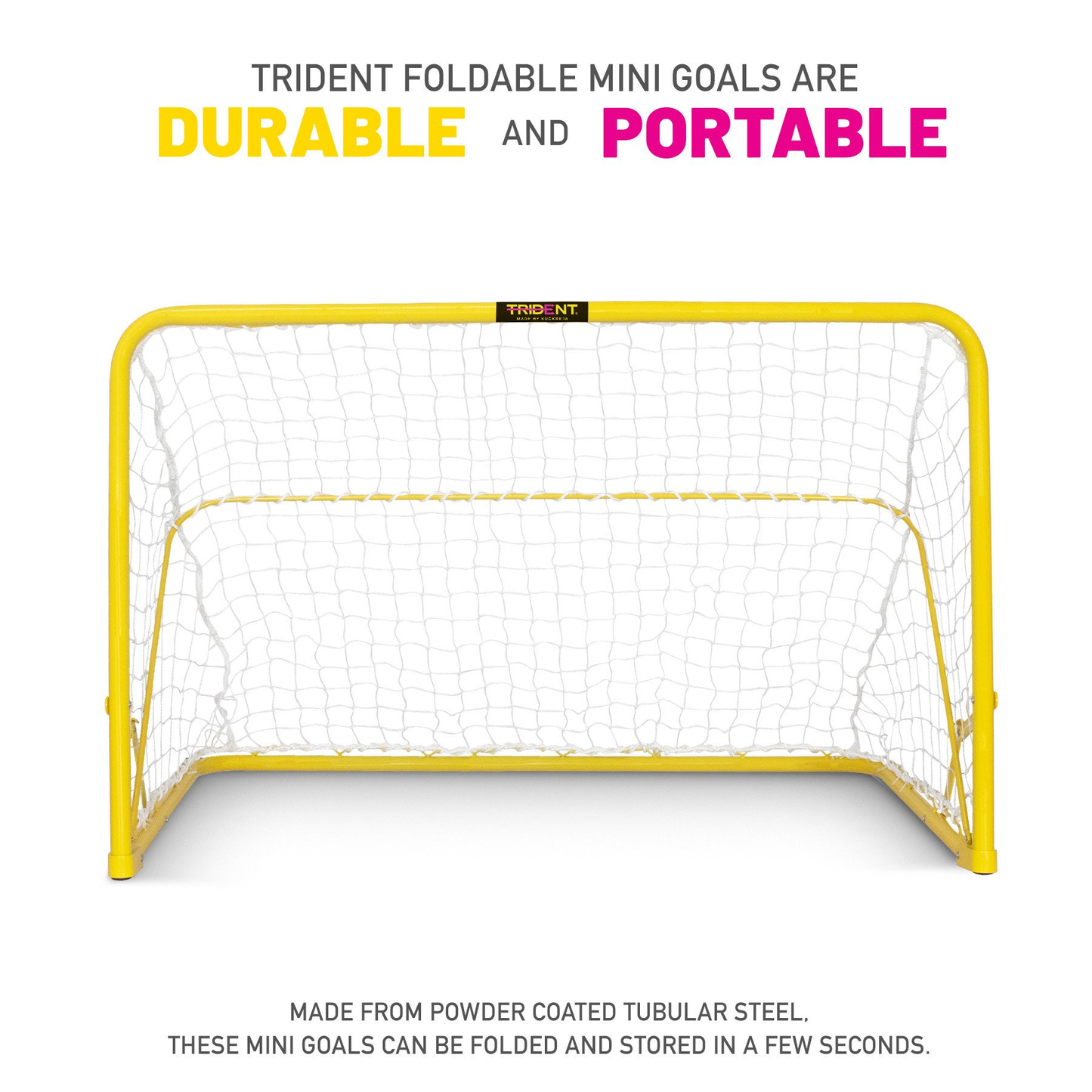 Mini Goal Post - Trident Foldable Steel (1.2m x 0.8m) KQ