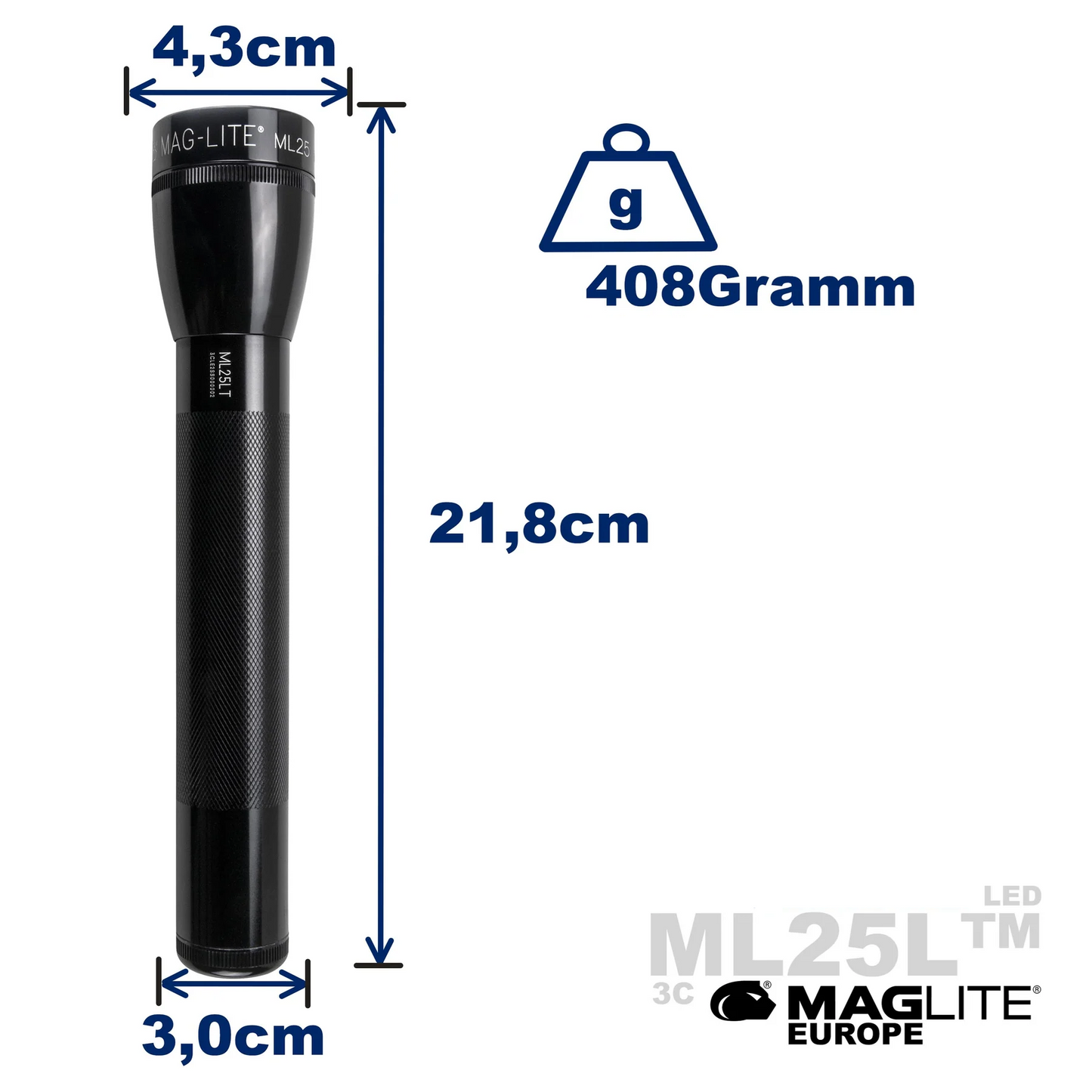 Flashlight LED - Maglite ML25LT (3-Cell C) UQ