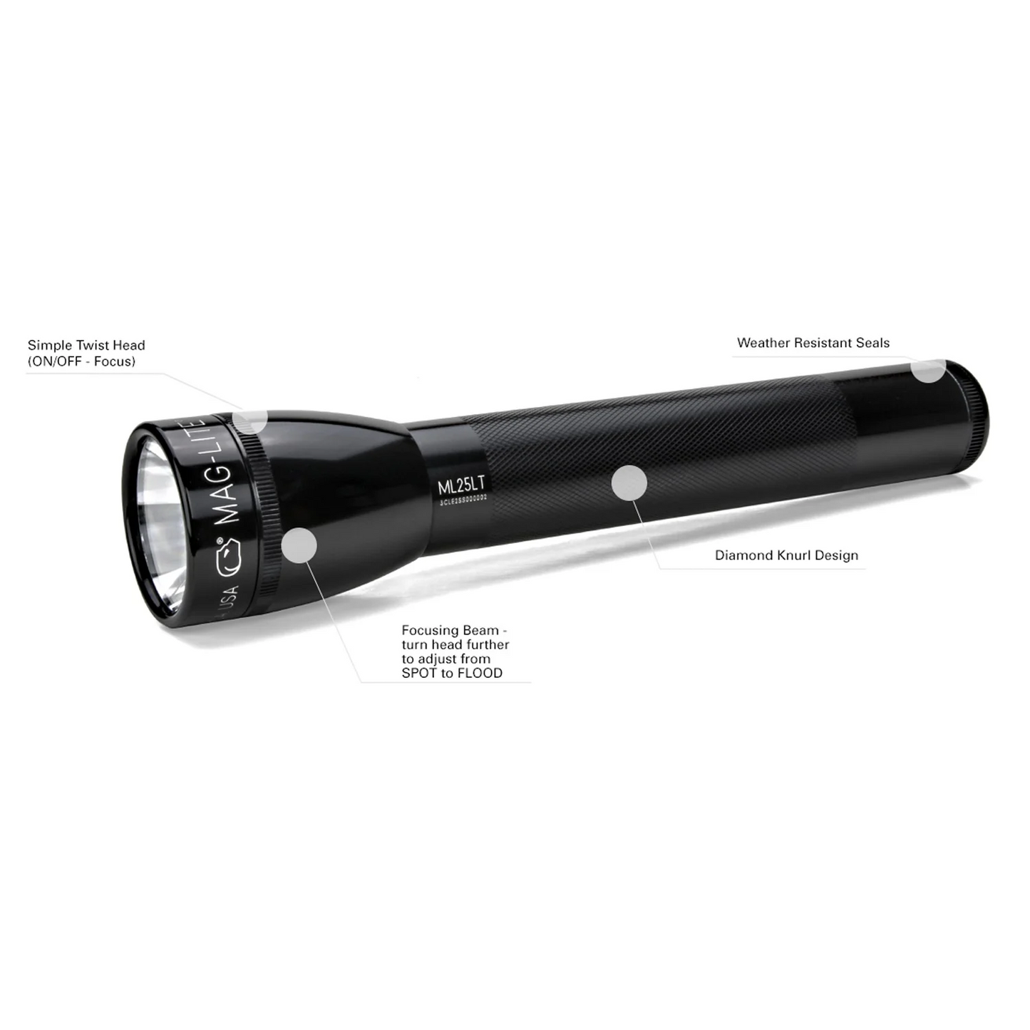 Flashlight LED - Maglite ML25LT (3-Cell C) UQ
