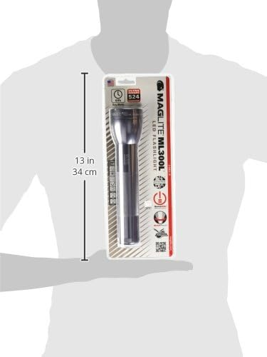 Flashlight LED - Maglite ML300L (2-Cell D) Grey UQ