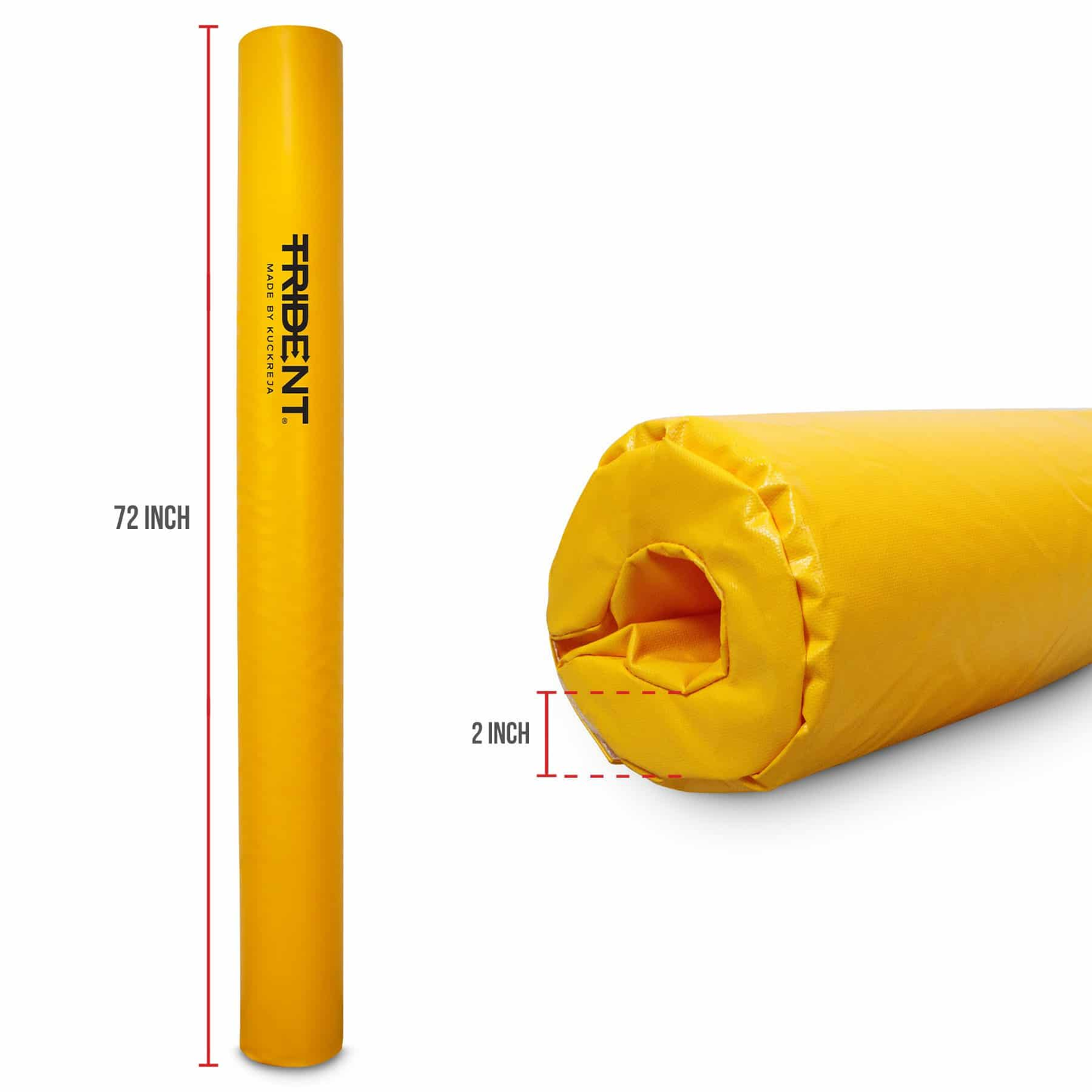 Netball Post Protectors - Trident (6' x 2") Yellow (1 Pair) KQ