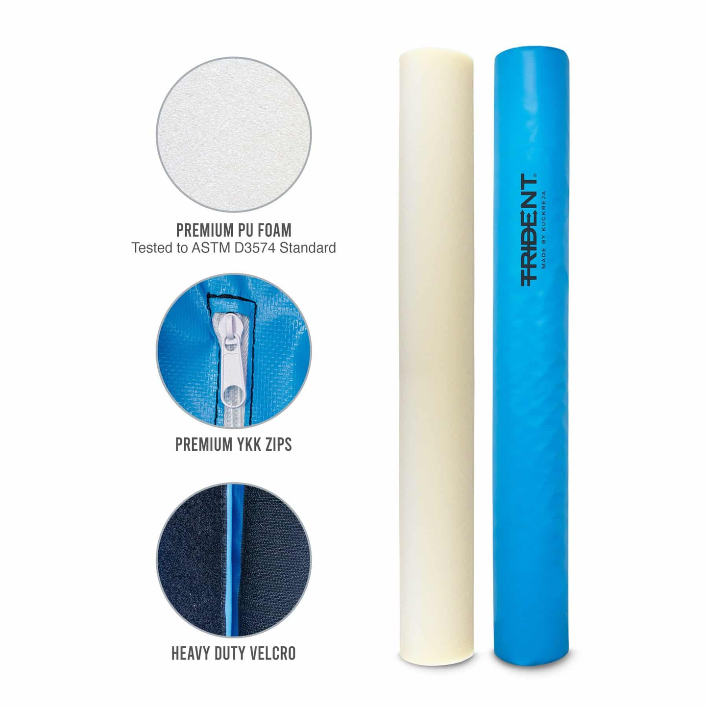 Netball Post Protectors - Trident (6' x 3") Blue (1 Pair) KQ
