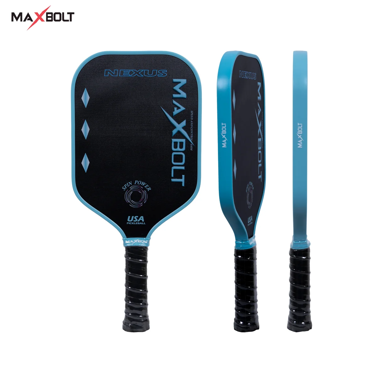 Pickleball Paddle Fiberglass - Maxbolt NEXUS (Free 2pcs Ball + Grip + Edge Guard + Slim Bag) PQ