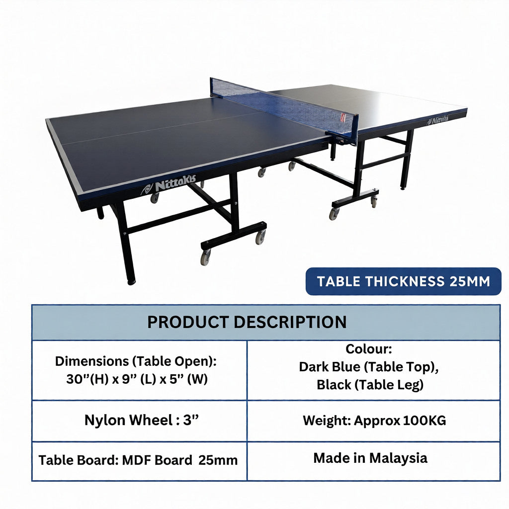 TT Table - Nittaku TS803A (25mm) + Post + Net