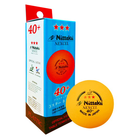 Table Tennis Balls - Nittaku 3-Star 40+ Nexcel (3pcs) CQ