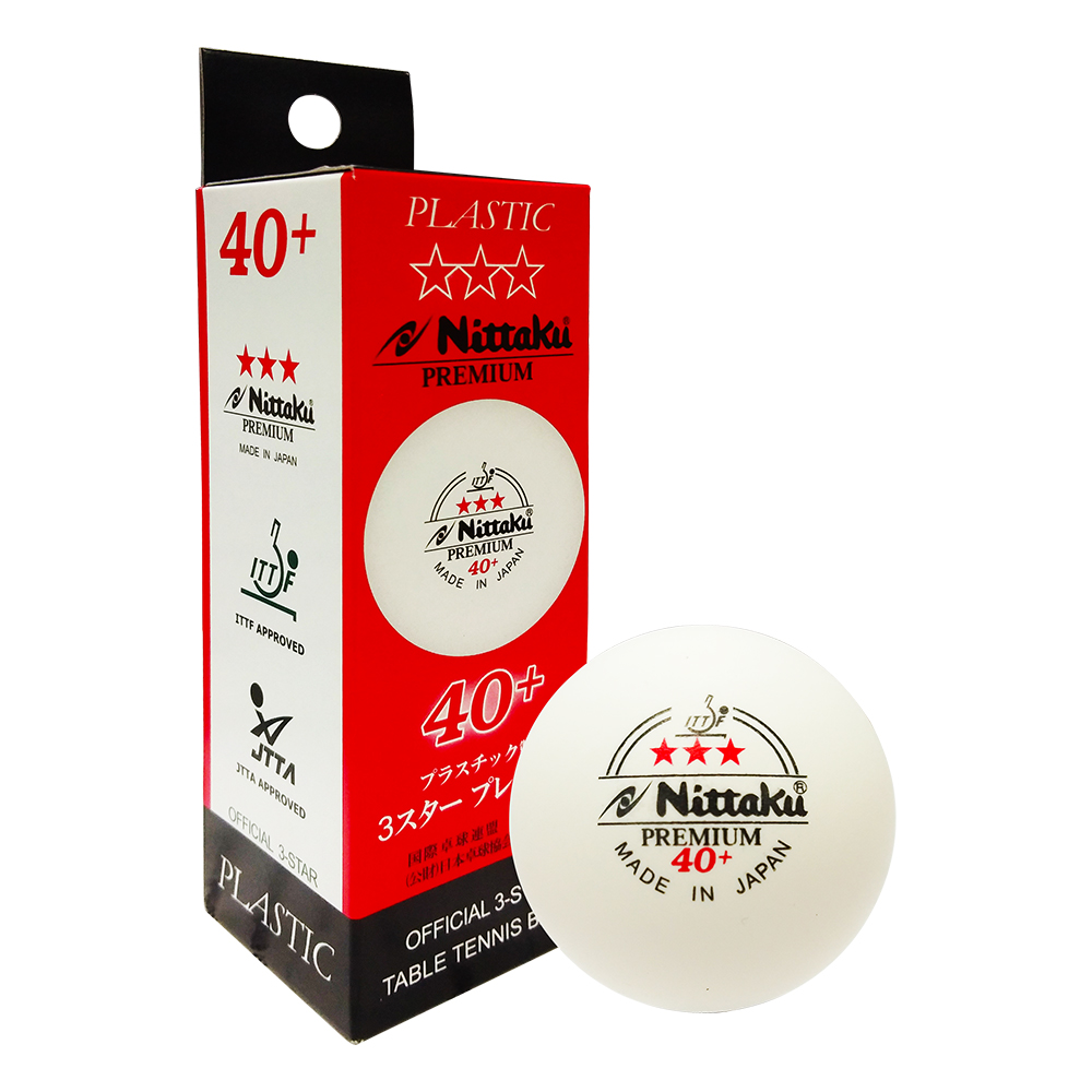 Table Tennis Balls - Nittaku 3-Star 40+ Premium (3pcs) CQ