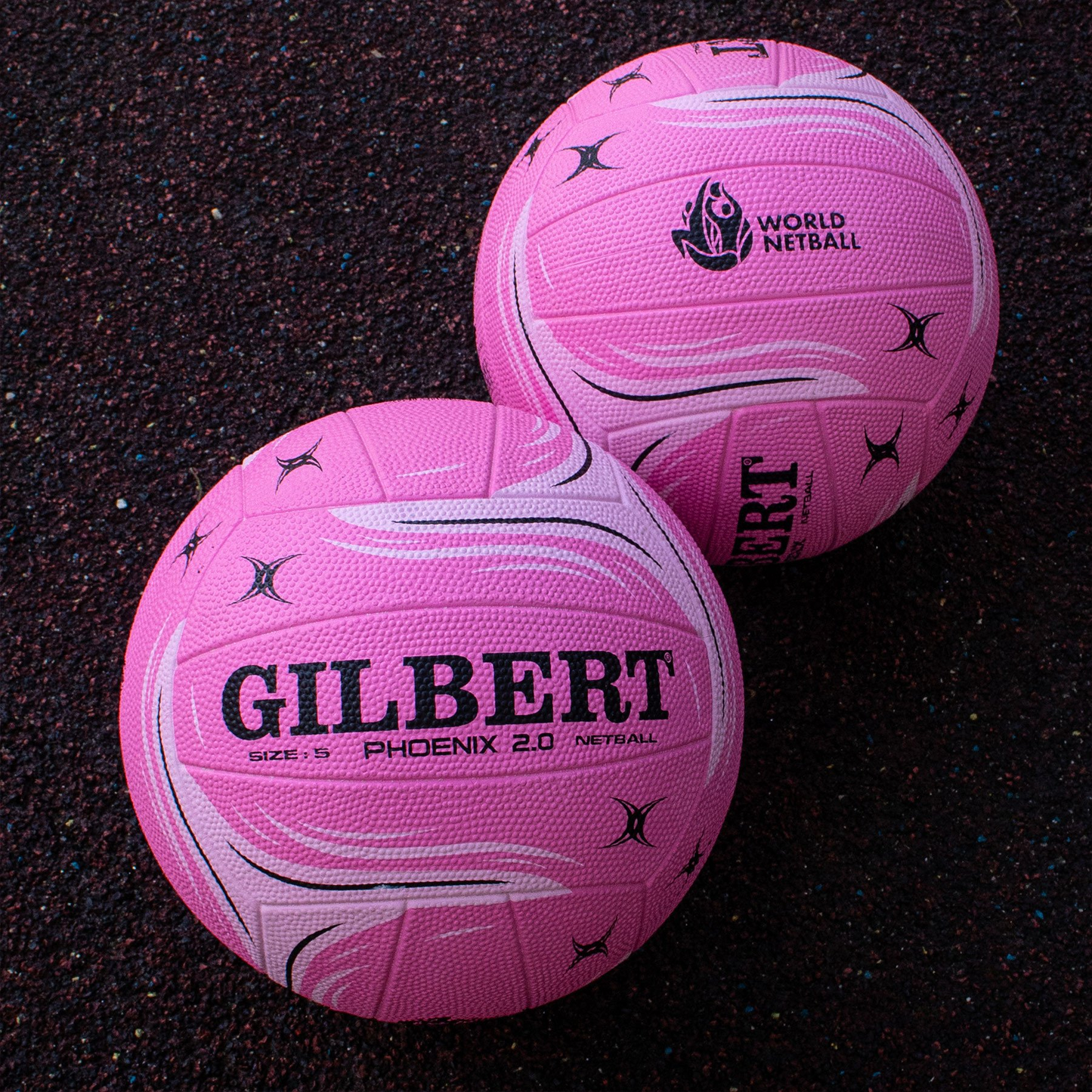 Netball Ball Size 4/5 - Gilbert Phoenix 2.0 Match (Pastel) KQ