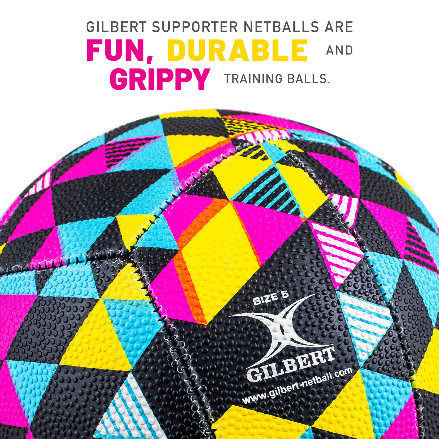 Netball Ball Size 4/5 - Gilbert Pop KQ