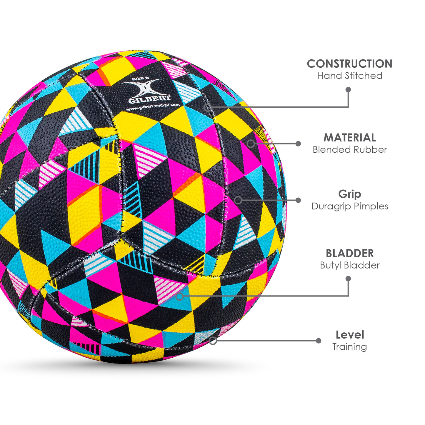 Netball Ball Size 4/5 - Gilbert Pop KQ