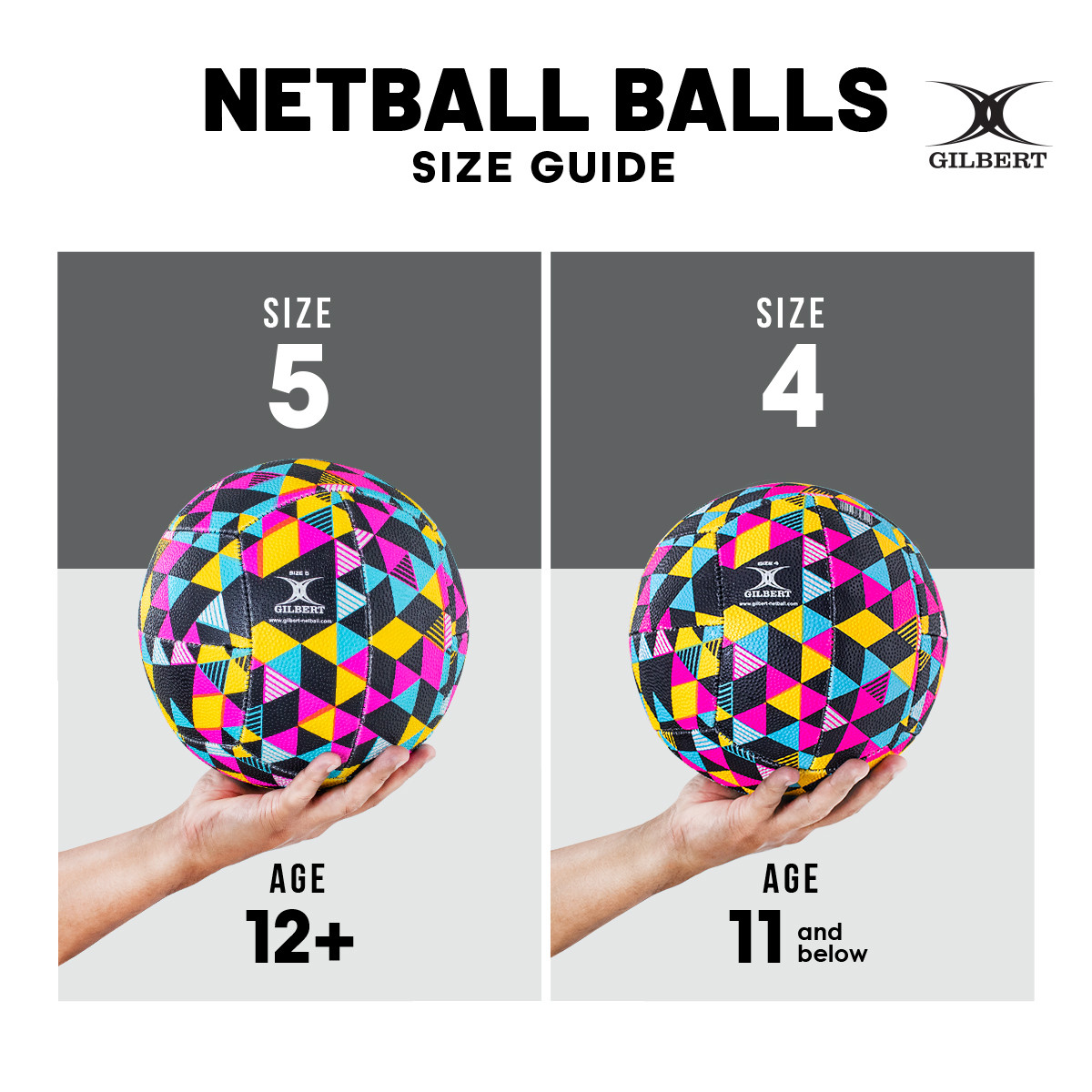 Netball Ball Size 4/5 - Gilbert Pop KQ