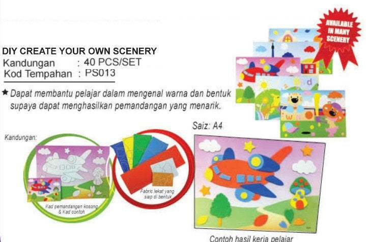 Fabric Sticker Art (40pcs) - PS013 PZ