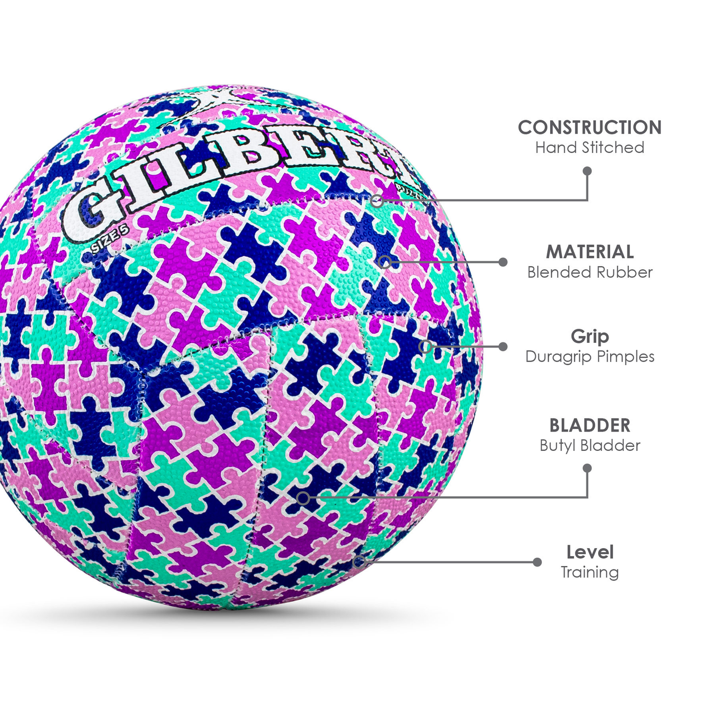 Netball Ball Size 4/5 – Gilbert Puzzle KQ