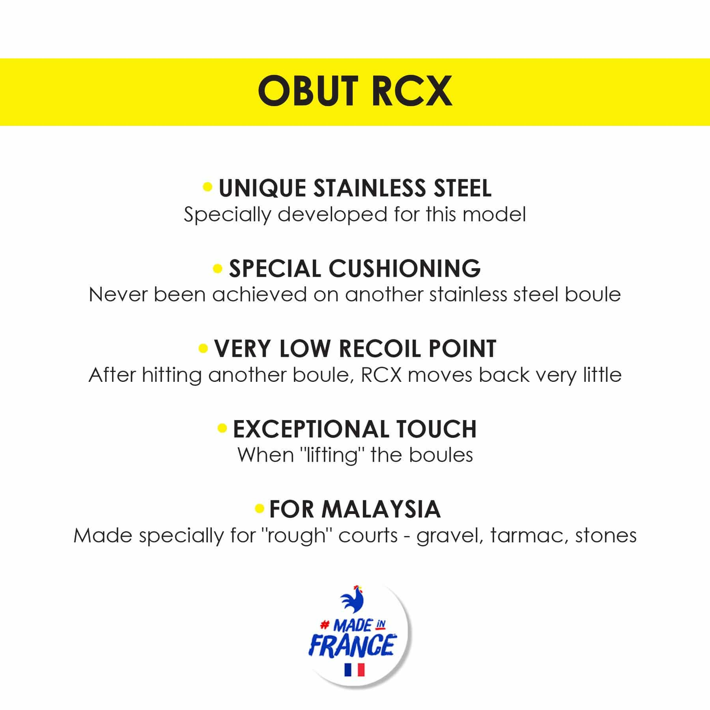 Petanque Boules - Obut RCX (Style 0) KQ