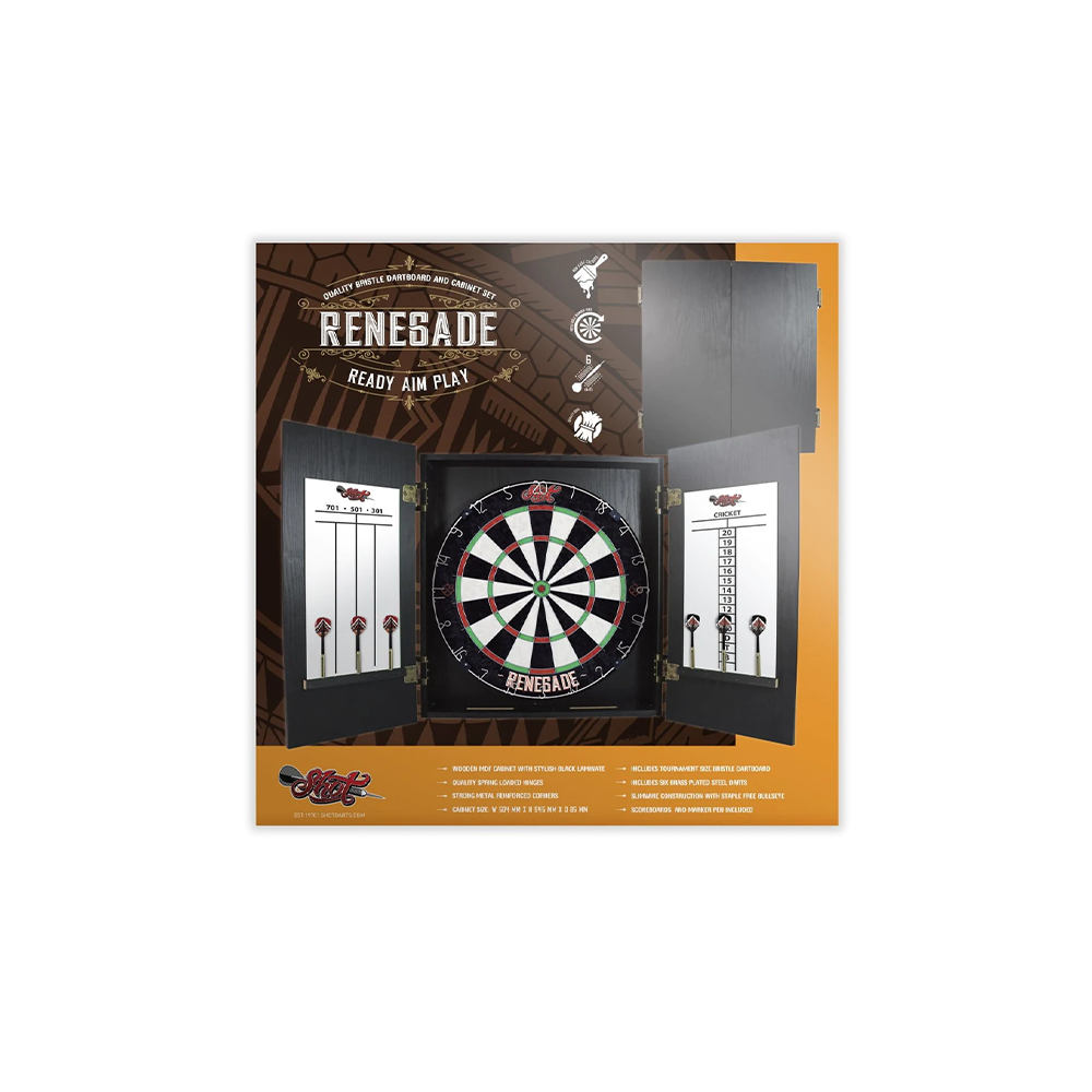 Dartboard + Cabinet Set - SHOT Renegade CQ